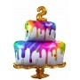 Ballon Gâteau D'anniversaire 1 ou 2 Chiffres