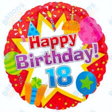 Ballon Rond 18 Ans Anniversaire