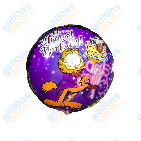 Ballon Garfield Birthday Magique