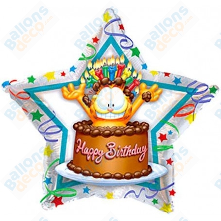 Ballon Garfield Étoile Anniversaire