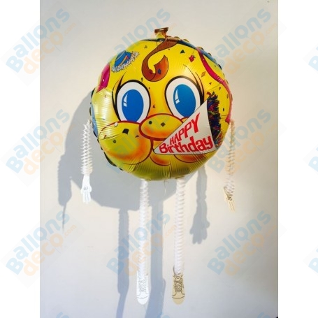 Ballon Marcheur Rond Happy Birthday