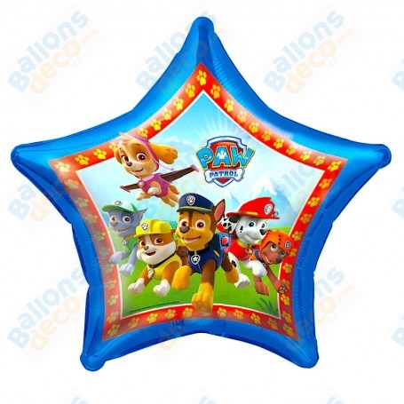 Ballon Pat Patrouille Étoile 85 cm Disney, décoration ballon anniversaire.