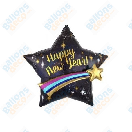 Ballon Happy New Year Etoile 3D