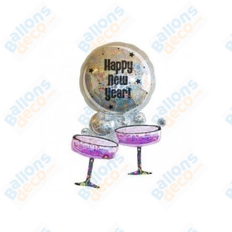 Ballon Happy New Year Verres