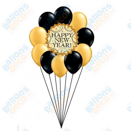Ballons Nouvel An Happy New Year en Grappe