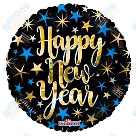 Ballon Happy New Year Etoiles