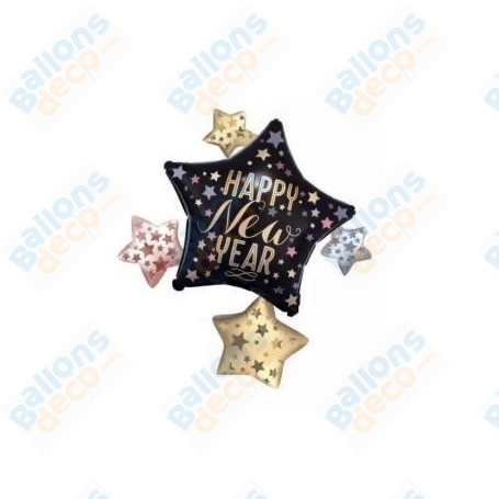 Ballon Étoile Cluster Happy New Year