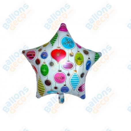 Ballon Etoile Boules de Noël