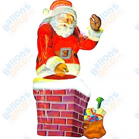 Ballon Père Noël Géant Cheminée