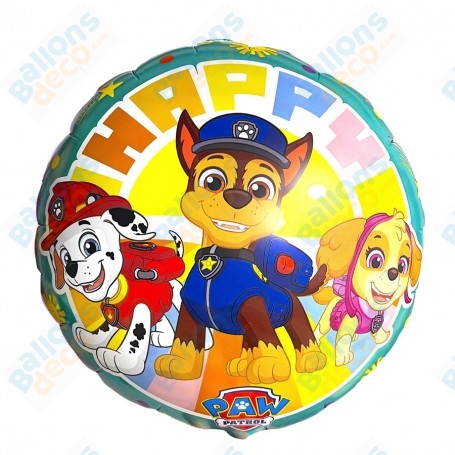 Ballon Pat Patrouille Groupe de chez Grabo Disney, décoration ballon pour un anniversaire.