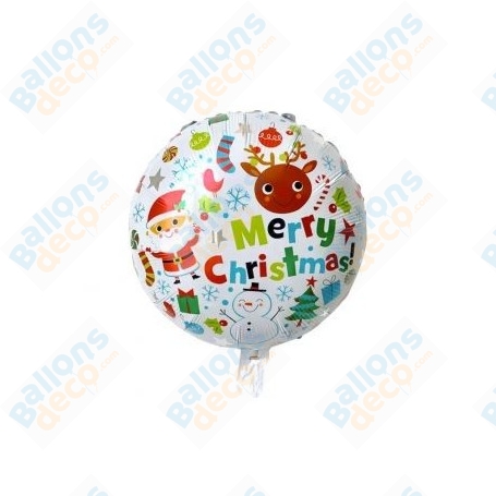 Ballon Merry Christmas Personnages Noël