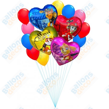 Ballons Pat Patrouille Grappe De Coeurs, décorations ballon anniversaire Disney.