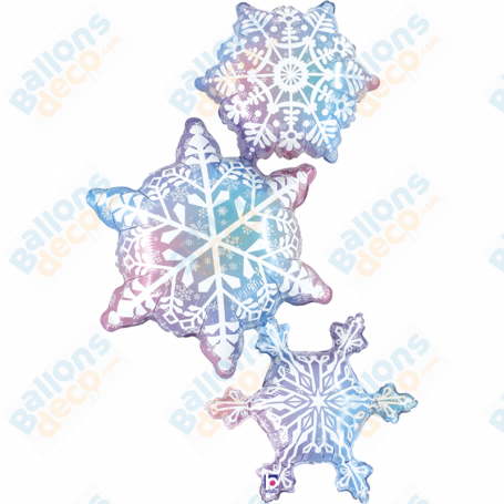 Ballon Flocons de Neiges Holographique Cluster