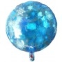 Ballon Flocons De Neiges Transparent Bleu