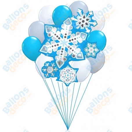 Ballons Flocons de Neige en Grappe