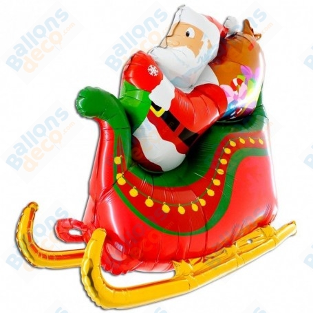 Ballon Traineau Du Père Noël 3D