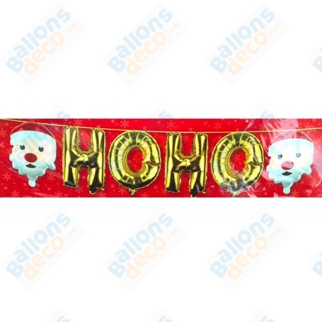 Ballons Père Noël HO HO Guirlande