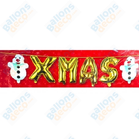 Ballon Bonhomme De Neige XMAS Guirlande