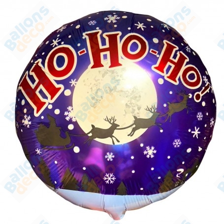 Ballon Père Noël Traineau Ho Ho Ho