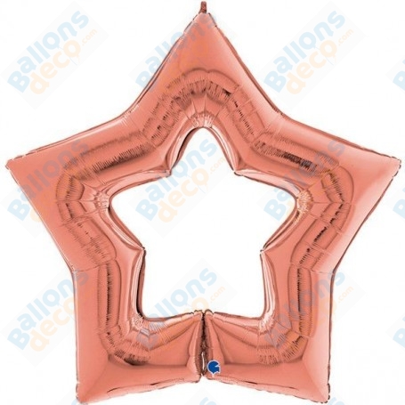 Ballon Étoile Géante Rose Gold