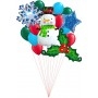 Ballons Bonhomme de Neige Avec Flocon et Feuilles de Houx en Grappe