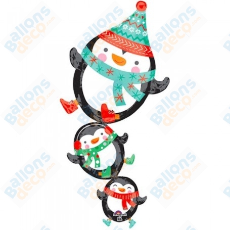 Ballon Pingouins De Noël Cluster
