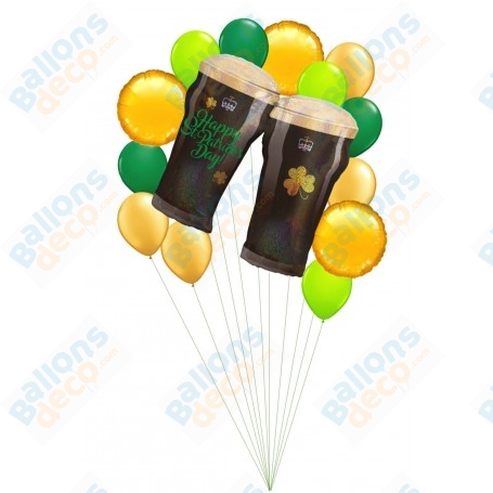 Ballons Bières Brunes Saint Patrick en Grappe