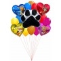 Ballons Pat Patrouille en Grappe 4 Coeurs Chiens Disney