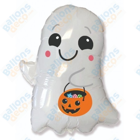 Ballon Fantôme Blanc Mignon Flexmétal