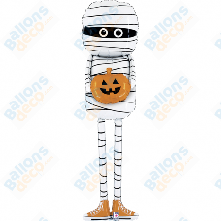 Ballon Momie Avec Citrouille Marcheur Halloween