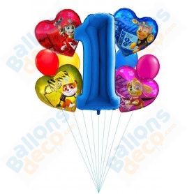 Deco Anniversaire Pat Patrouille,Anniversaire Pat Patrouille Kit,24 Paw Dog  Ballons Latex,4 Ballon Pat Patrouille,Ballon Numéro 3,Banner