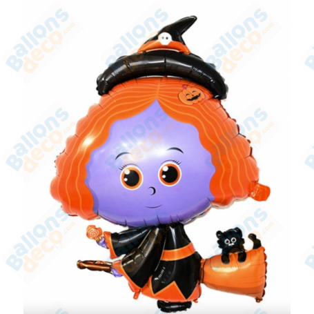 Ballon Sorcière Violette Halloween