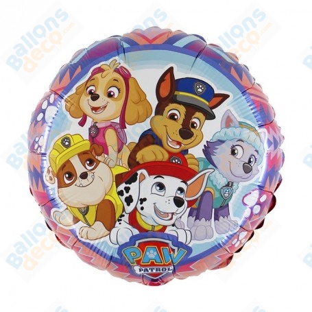 Ballon Pat Patrouille Groupe Aventure Garbo Disney, décoration ballons anniversaire.