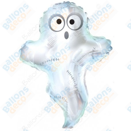 Ballon Fantôme Blanc et Bleu Halloween