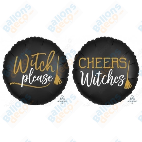 Ballon Witch Sorcière d'Halloween Satin Luxe