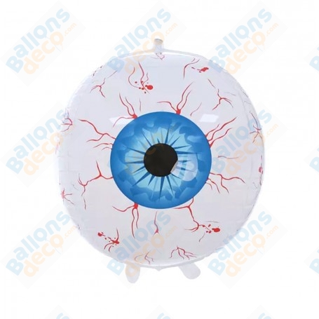 Ballon Oeil Bleu Halloween ORBZ Sphérique