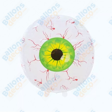 Ballon Oeil Vert Halloween ORBZ Sphérique