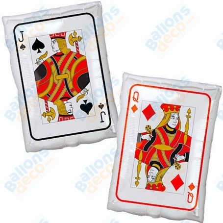 Ballon Carte de Jeu Valet et Dame, Deux faces