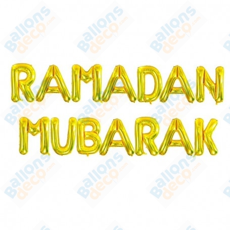 Ballon Ramadan Mubarak Lettres Or