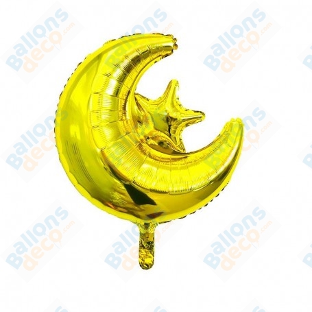 Ballon Lune Étoile Or Ramadan