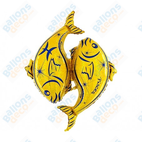 Ballon Poisson Signe Astrologique Or