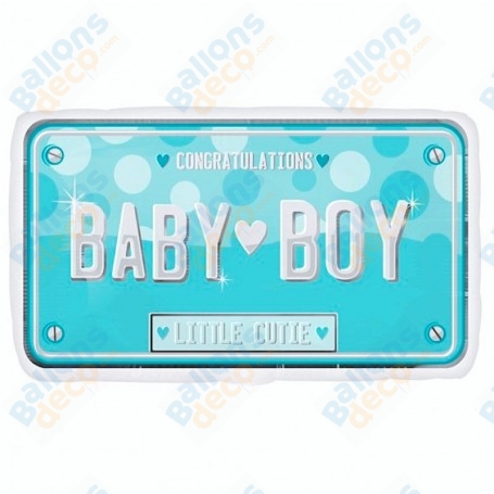 Ballon Plaque Baby Boy