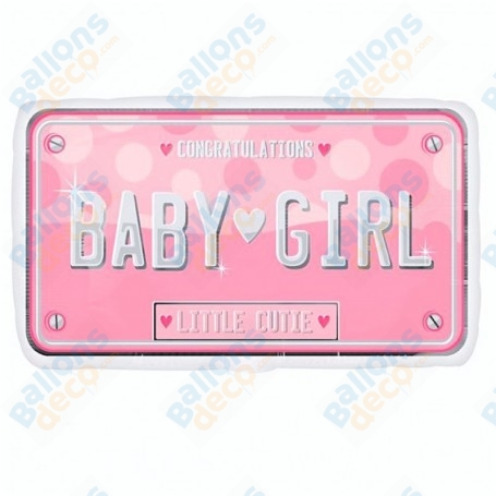 Ballon Plaque Baby Girl
