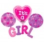 Ballons Baby Girl Coeur Rose