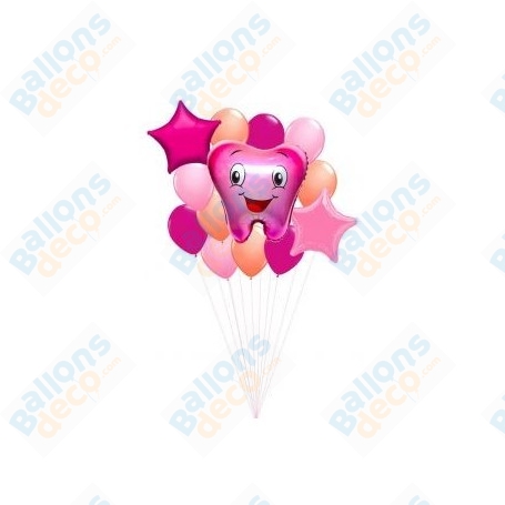 Ballons Dent Rose en Grappe