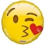 Ballon Emoji Bisous Coeur