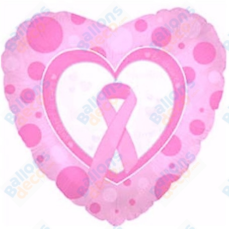 Ballon Coeur Cancer Du Sein Octobre rose, Décorations ballons pour une vitrine ou une cause de maladie.