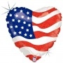 Ballon Coeur USA Holographique