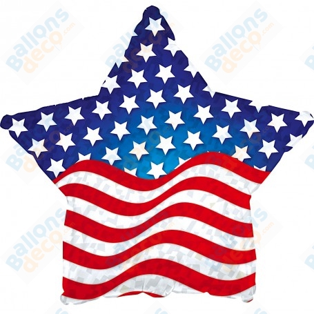 Ballon Etoile USA Holographique