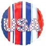 Ballon Rond Drapeau USA Rayures